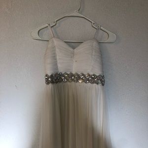 White Bedazzled Prom Dress